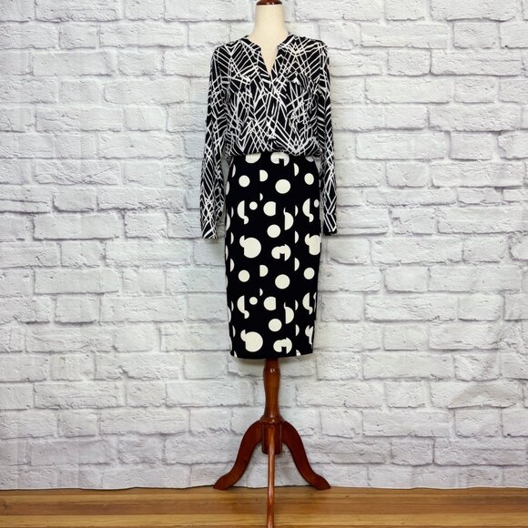 Calvin Klein Black & White Button Down Shirt - Picture 5 of 9